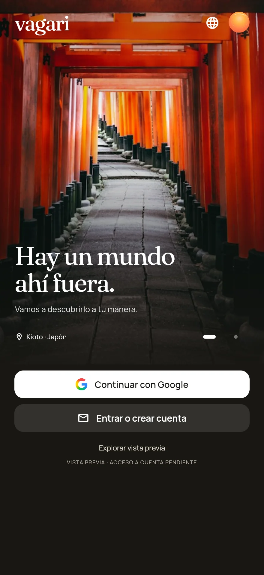 Bienvenida real de Vagari en español